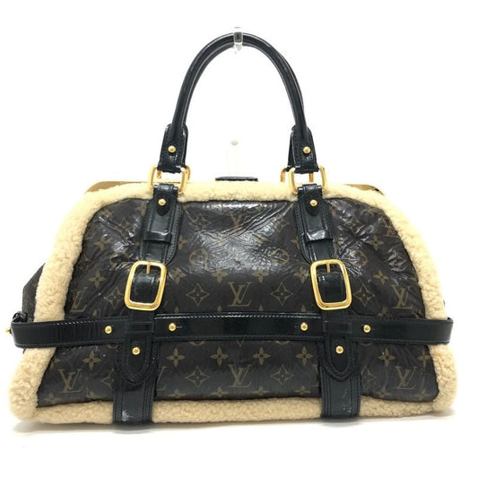 Louis Vuitton Handbag Storm Patent Leather Brown Marron