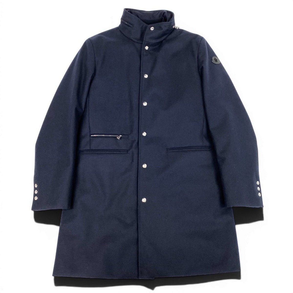 Moncler Callaqui Giubbotto Wool Down Coat Outer 1 Navy — view 2