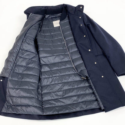Moncler Callaqui Giubbotto Wool Down Coat Outer 1 Navy — view 4