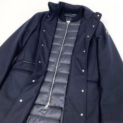 Moncler Callaqui Giubbotto Wool Down Coat Outer 1 Navy — view 5