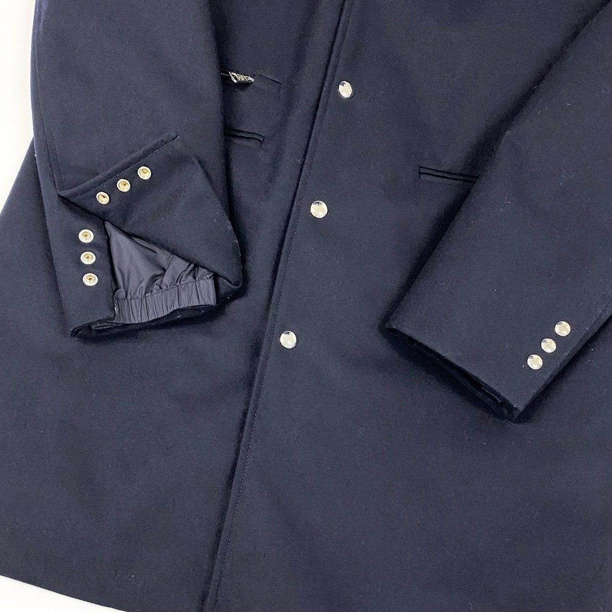 Moncler Callaqui Giubbotto Wool Down Coat Outer 1 Navy — view 6