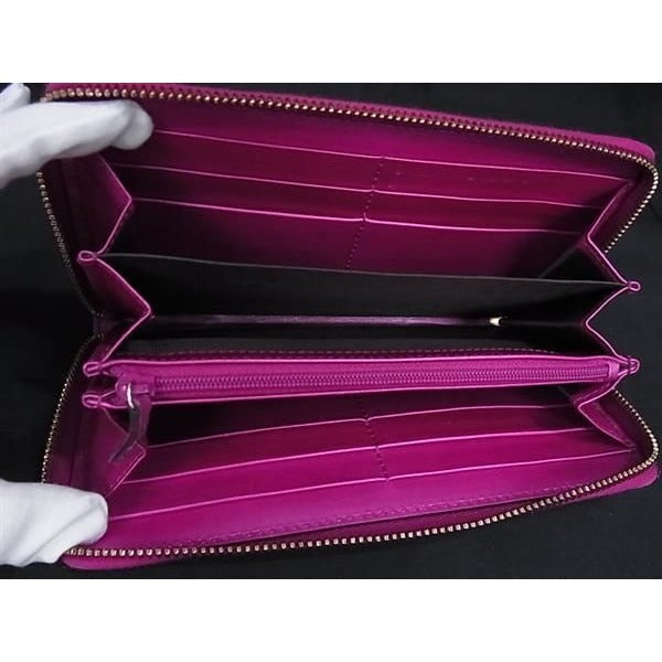 Gucci Long Wallet Shiny Micro Guccissima Zip Around Pink Purpleish — view 4