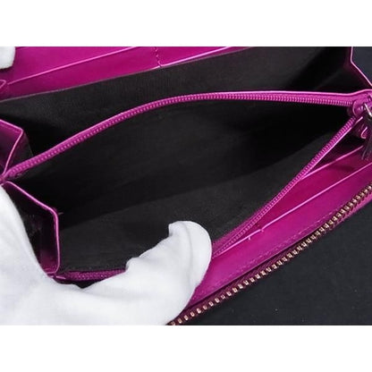 Gucci Long Wallet Shiny Micro Guccissima Zip Around Pink Purpleish — view 5