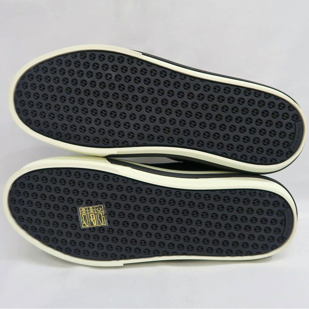 Chanel Suede Sneakers 38 Black Off White — view 8