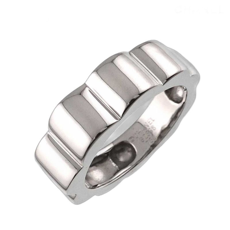 Chanel Profile Camellia Ring 18k WG White Gold 750