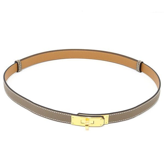 Hermes Belt Kelly 18 Vaux Epson Etoupe Gold Hardware