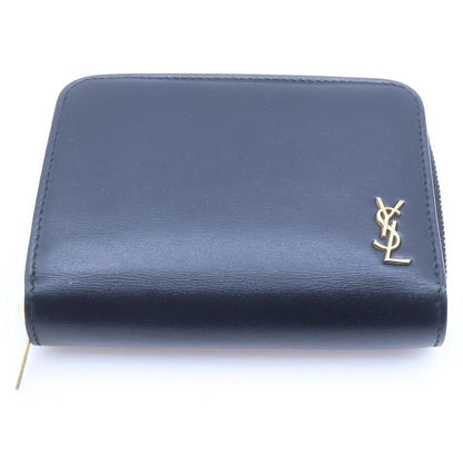 Saint Laurent Paris Tiny Monogram Compact Zip Wallet Bifold Coin Case