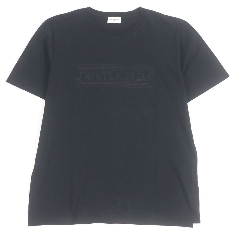 Saint Laurent Paris Front Logo Print Short Sleeve T-Shirt