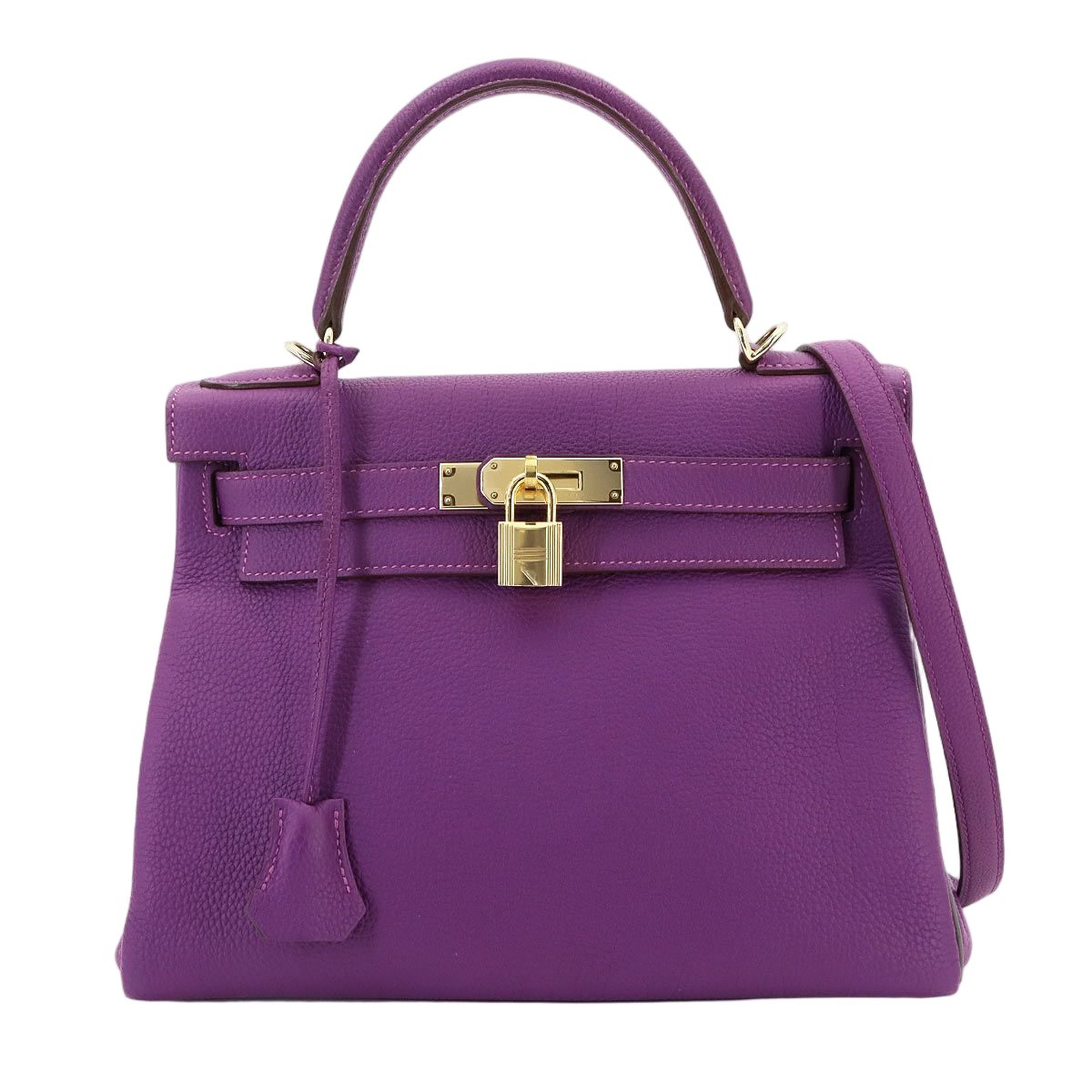 Hermes Kelly 28 Personal Togo Anemone Etain 2-Way Bag Retourne
