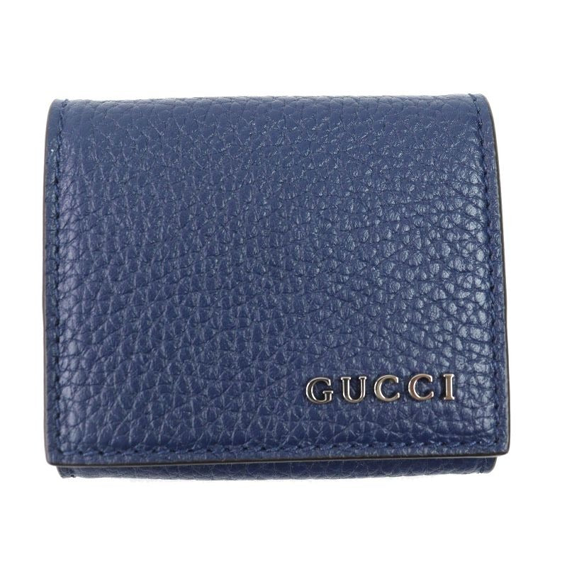 Gucci Logo Hardware Leather Coin Case Purse Compact Wallet Current