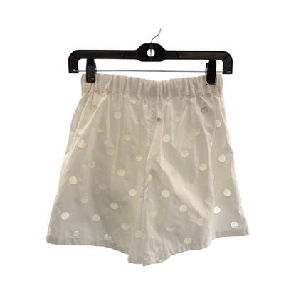 Prada Polka Dot Cutwork 36 White Cotton Shorts with Inner