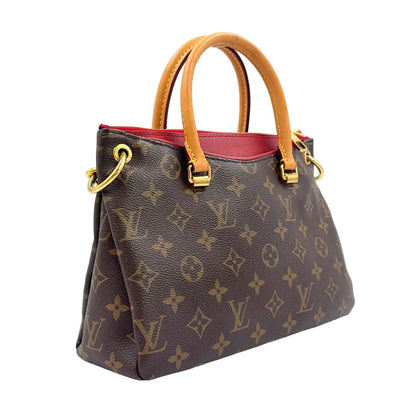 Louis Vuitton Pallas BB Monogram Canvas 2-Way Shoulder Leather Brown Red — view 2