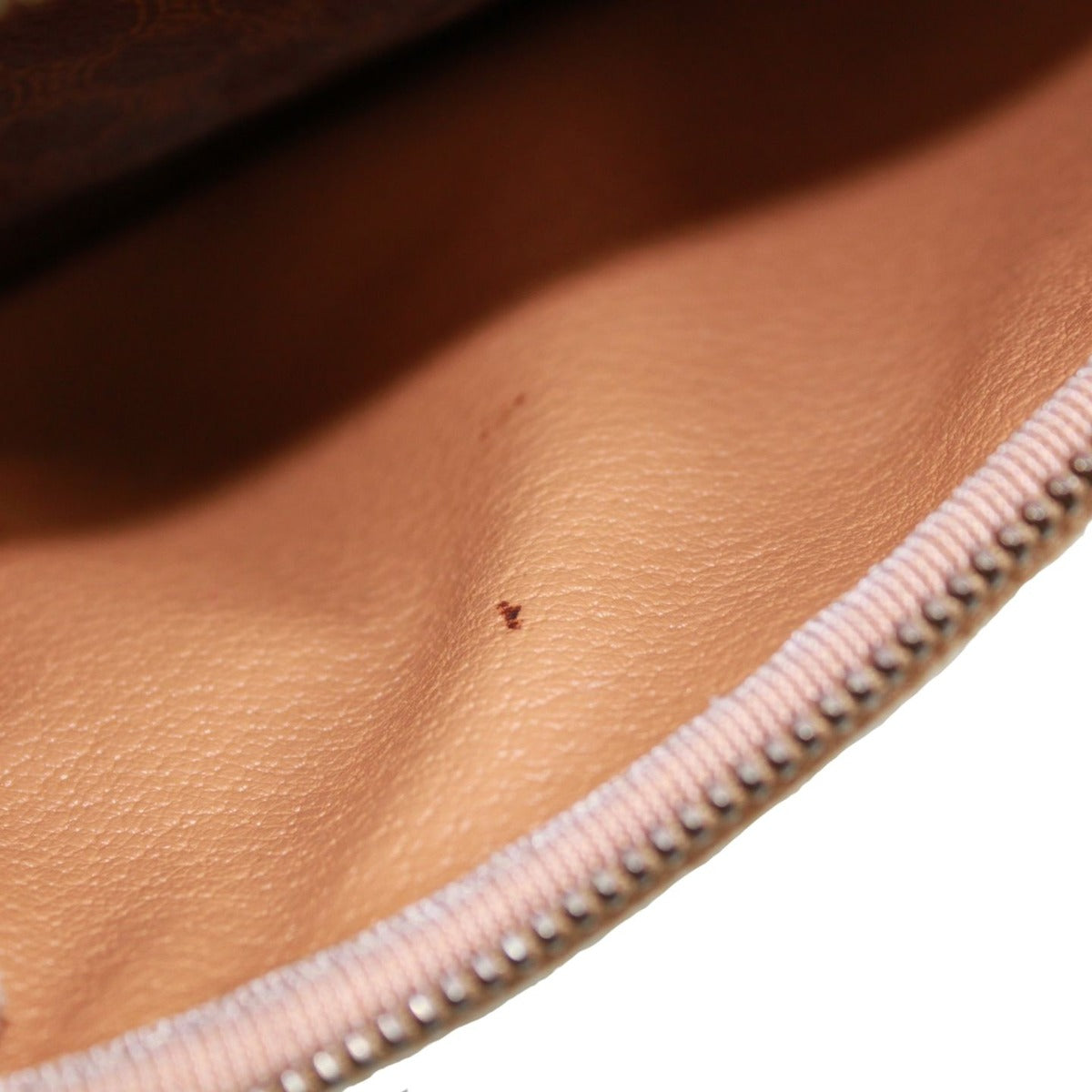 Celine 2-Way Leather Brown Handbag Gold — view 12