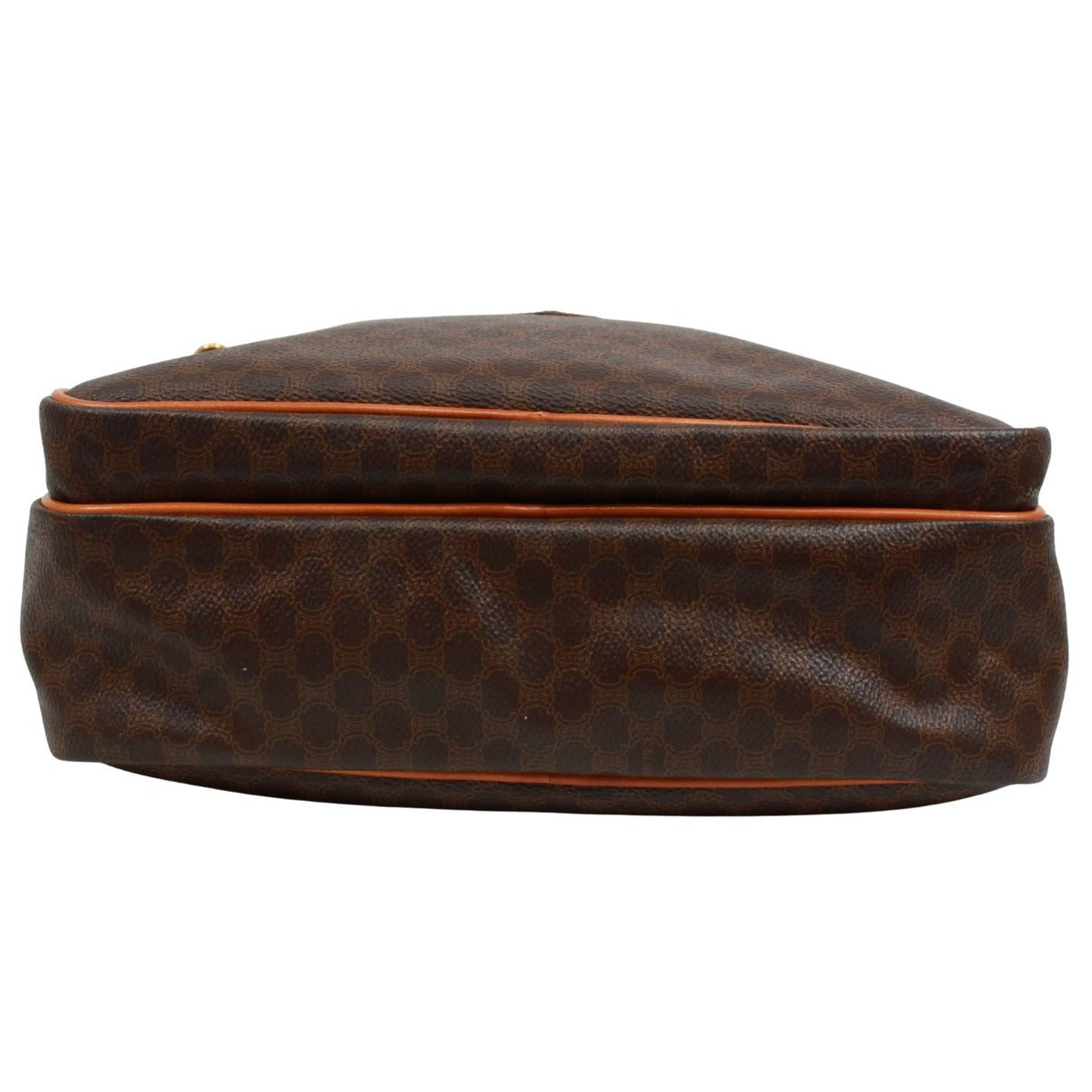 Celine 2-Way Leather Brown Handbag Gold — view 4