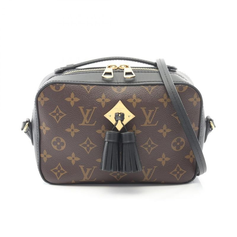 Louis Vuitton Shoulder Bag Saintonge Noir Black PVC Coated Canvas