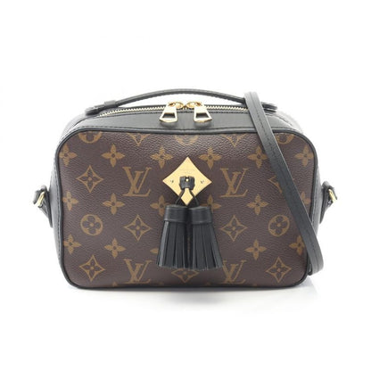 Louis Vuitton Shoulder Bag Saintonge Noir Black PVC Coated Canvas