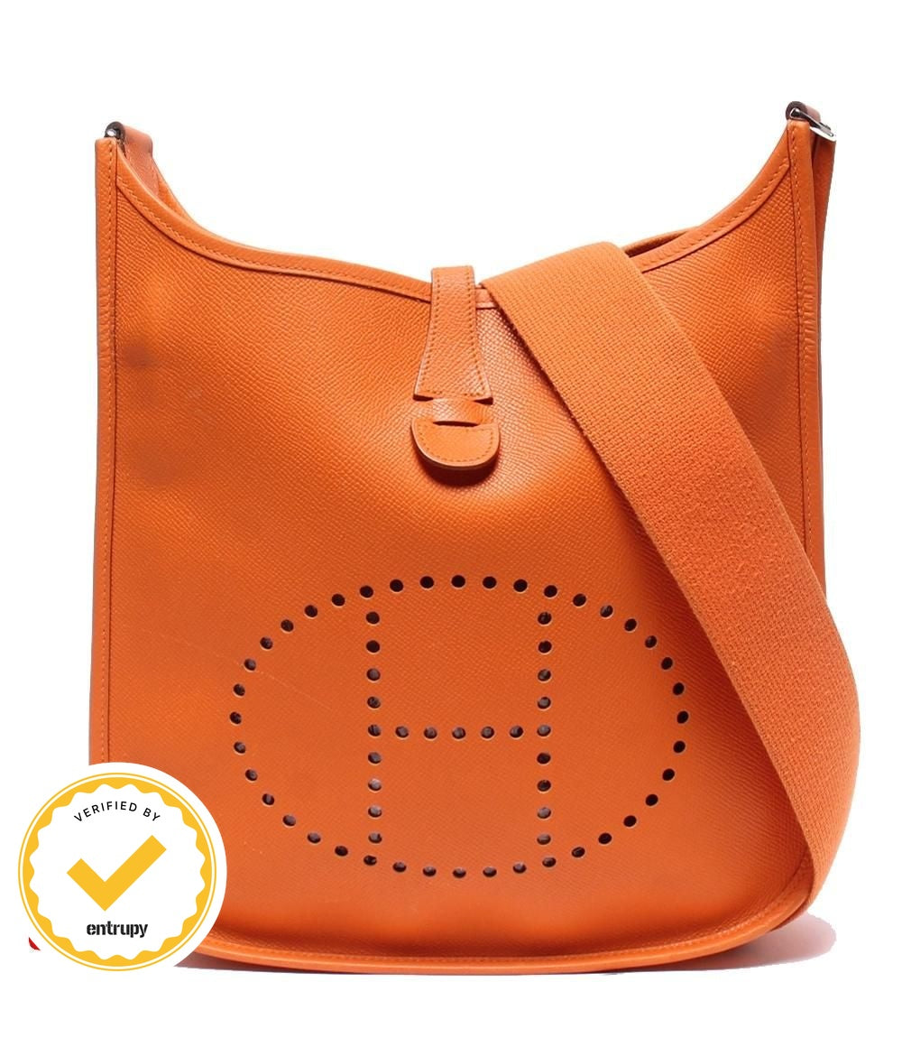 Hermes Shoulder Bag Crossbody Silver Evelyne