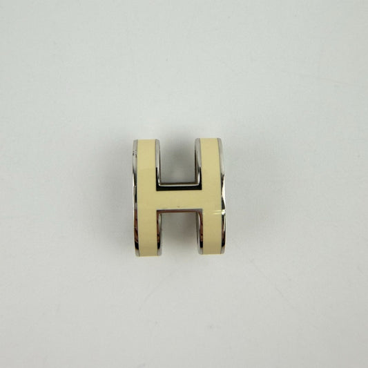Hermes Pop Necklace Pendant Ivory Silver Vintage