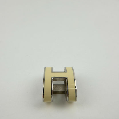 Hermes Pop Necklace Pendant Ivory Silver Vintage — view 6