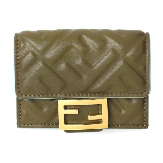 Fendi Trifold Wallet Baguette Green