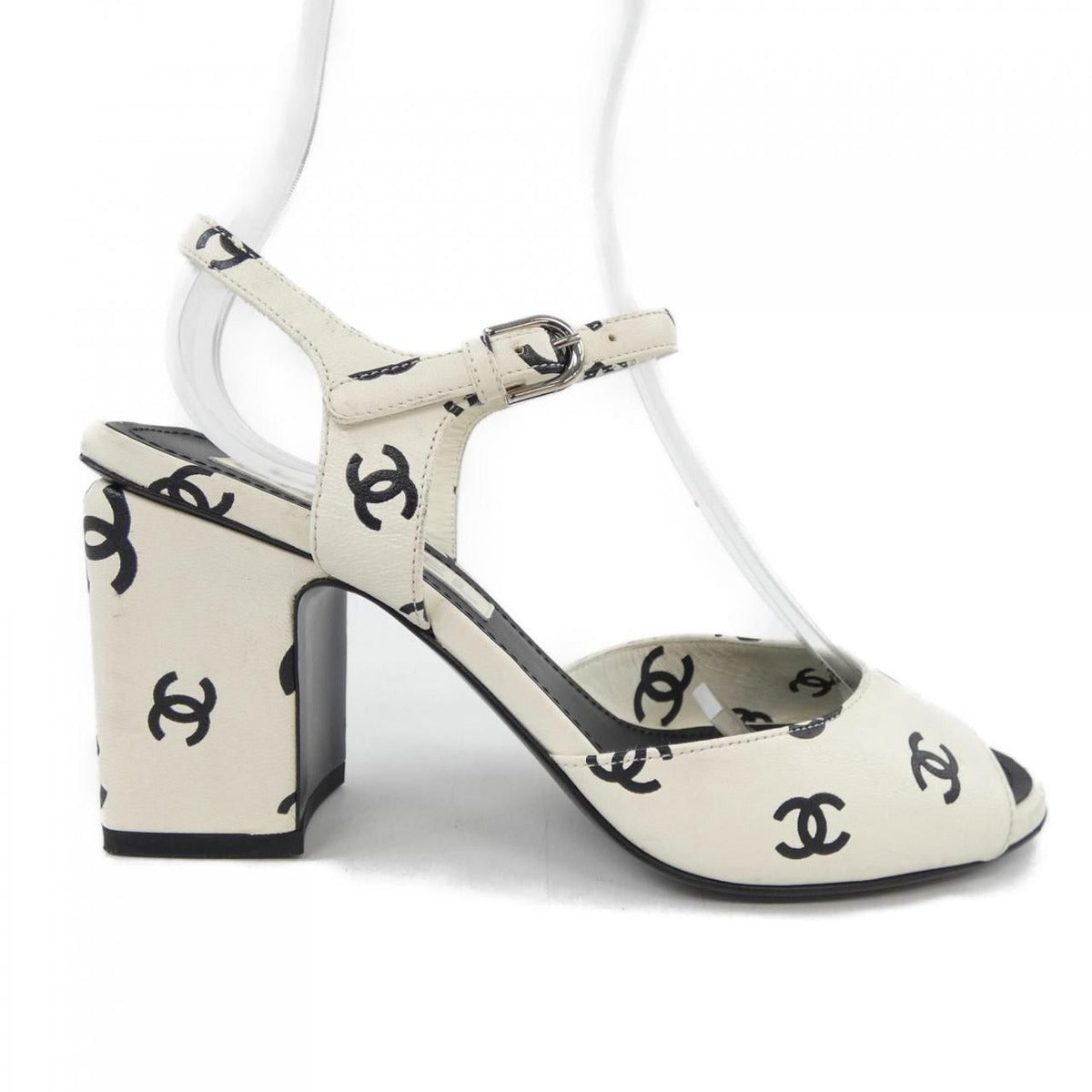 Chanel Sandals Lambskin Black