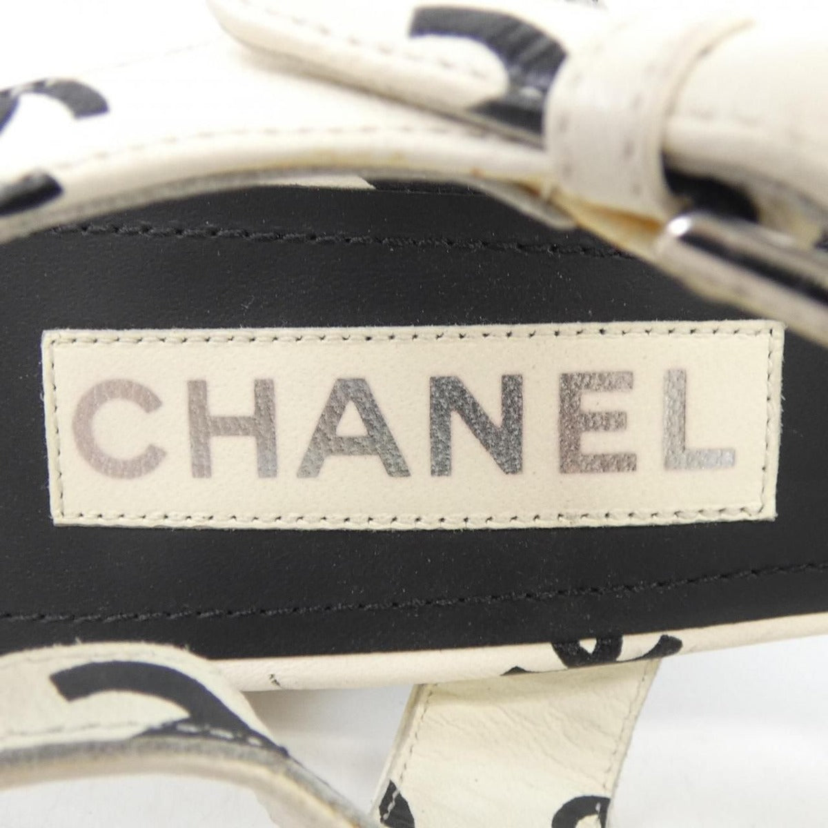 Chanel Sandals Lambskin Black — view 6