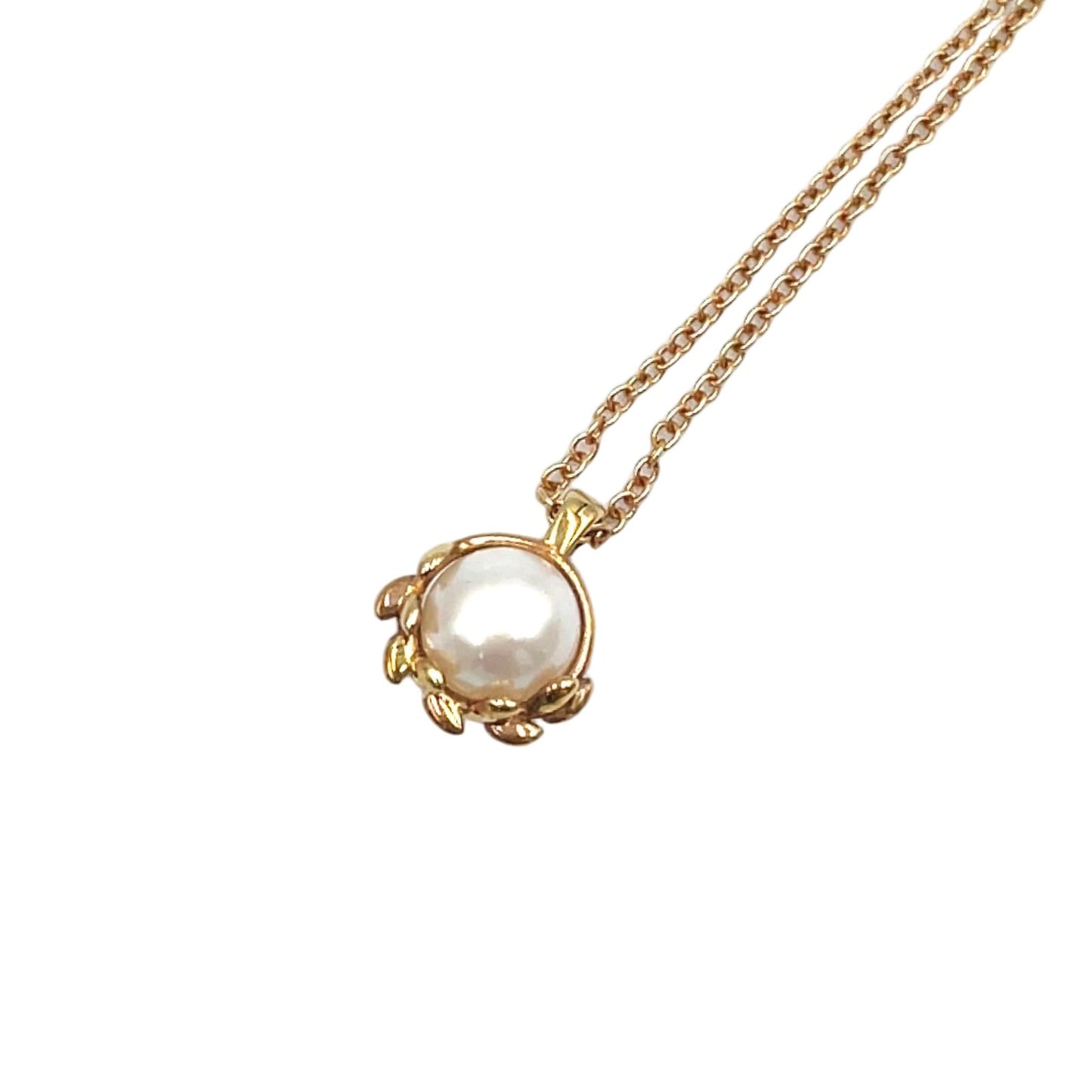 Tiffany & Co Paloma Picasso Olive Leaf Pearl Freshwater Yellow Gold White