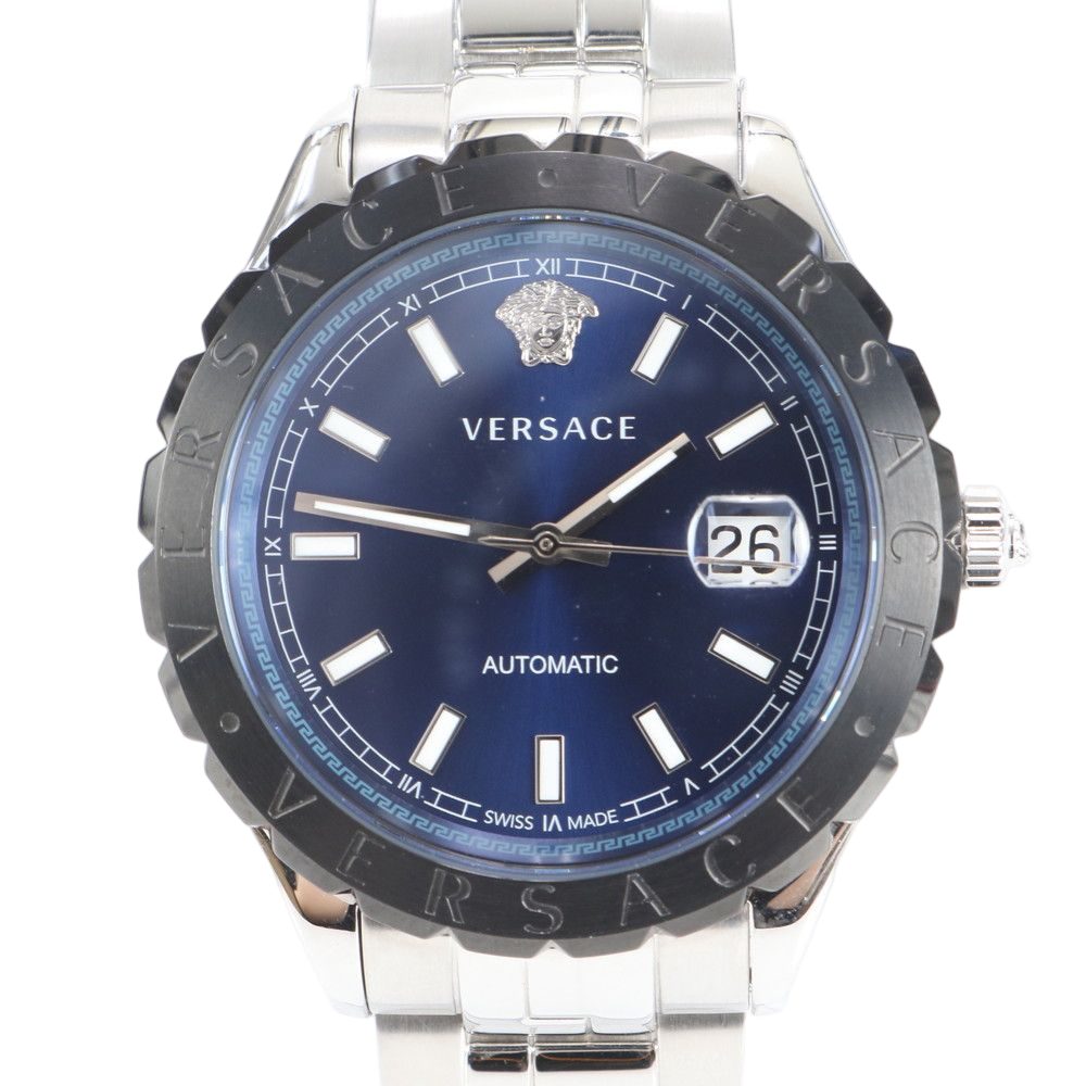 Versace Helenium Automatic Blue Watch Silver Gentleman
