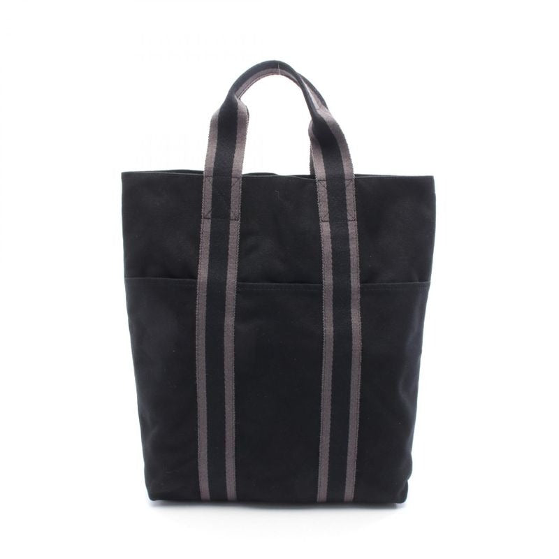 Hermes Tote Bag Fourre Tout Cabas Black Gray Canvas