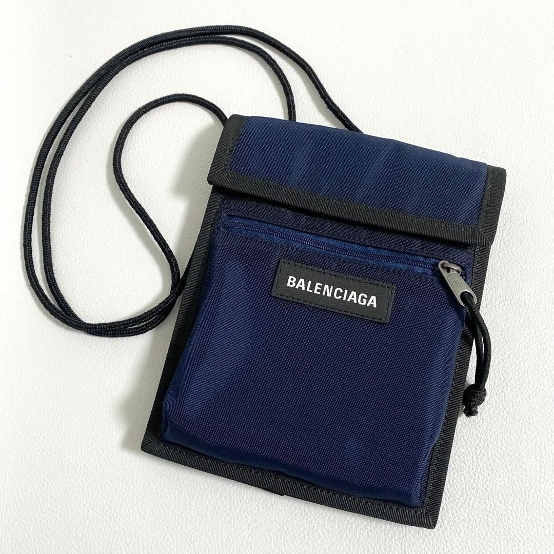 Balenciaga Explorer Smartphone Shoulder Bag Navy