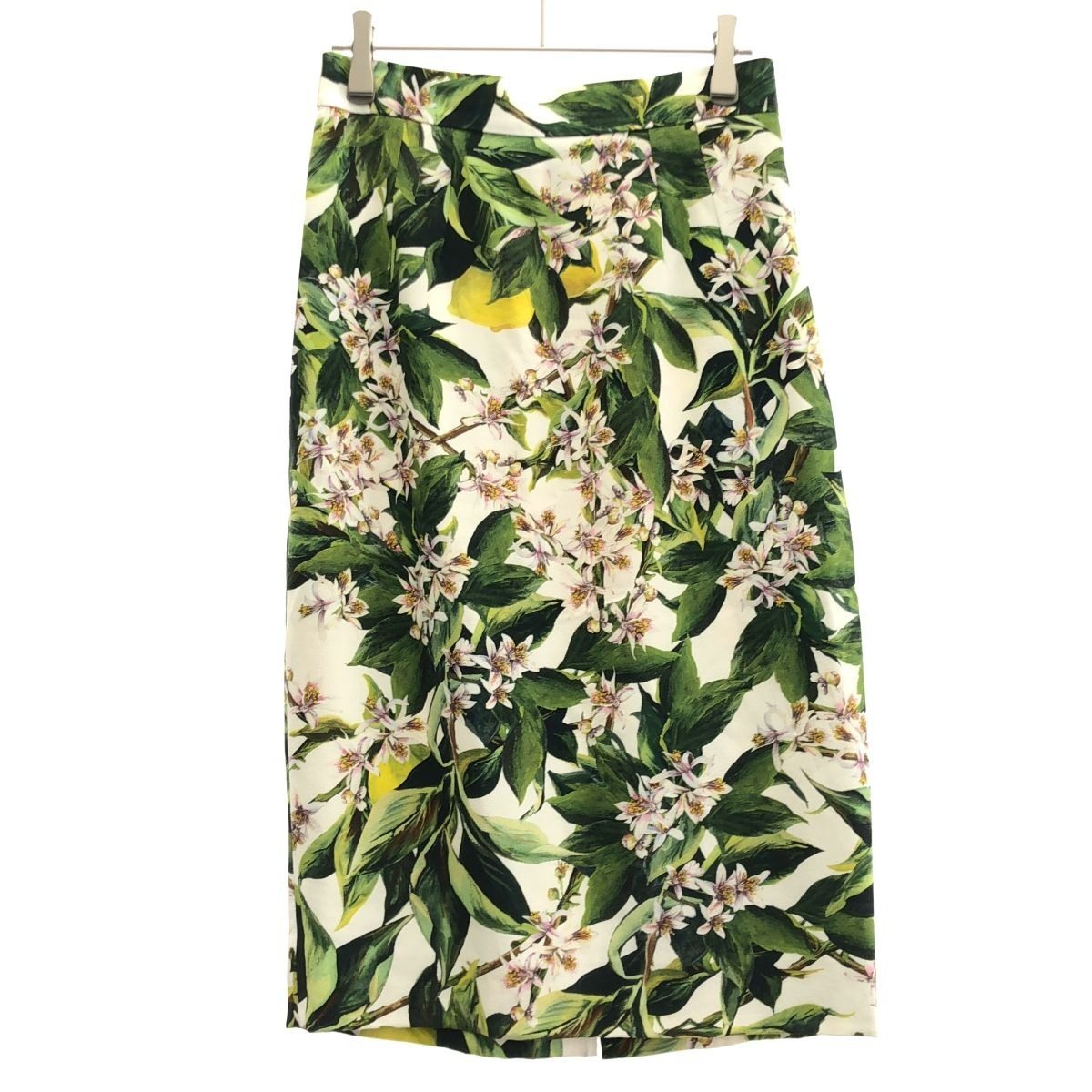 Dolce & Gabbana Flower Rayon Skirt Green White 38