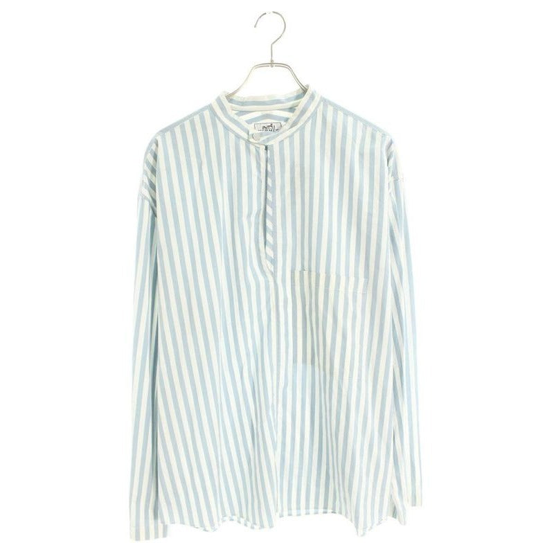 Hermes Serie Buttonless Collar Long Sleeve Cut And Sew 41