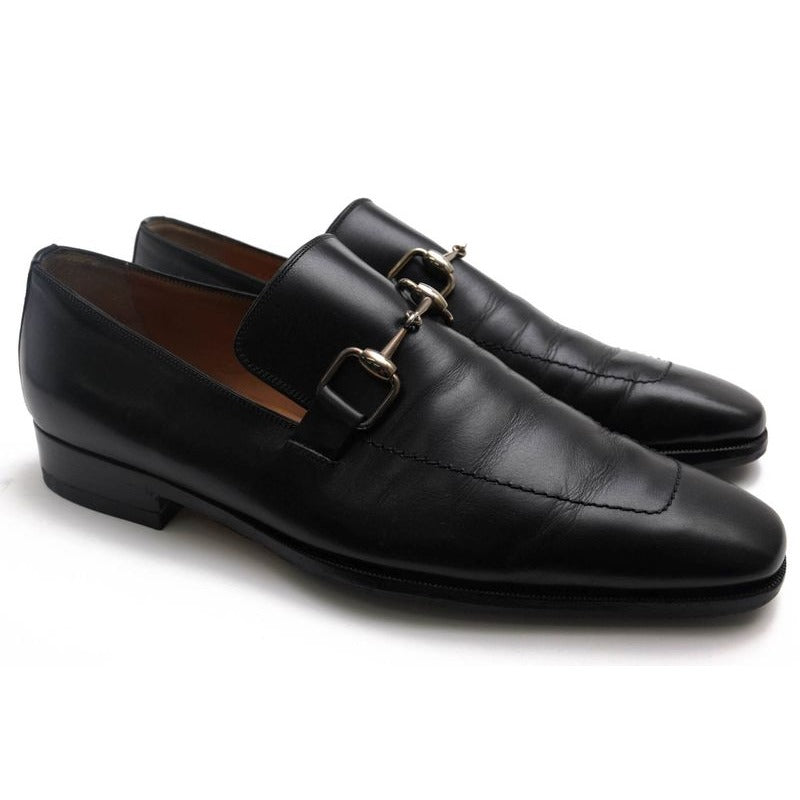 Gucci Bit Loafer Shoes Men Leather Black Bamboo Horsebit — view 2