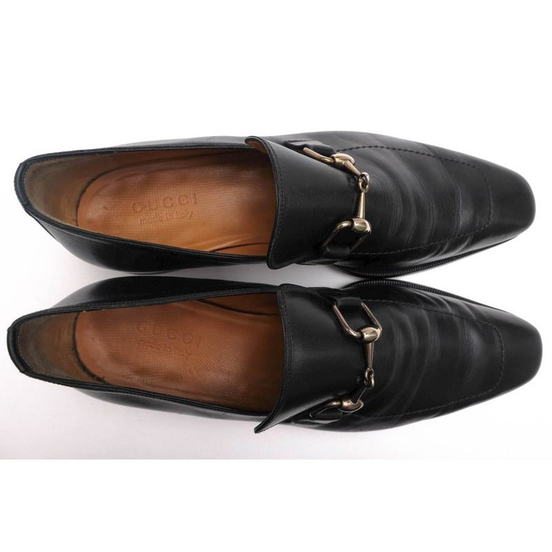 Gucci Bit Loafer Shoes Men Leather Black Bamboo Horsebit — view 5