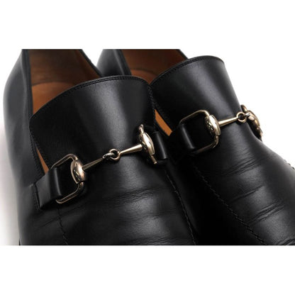 Gucci Bit Loafer Shoes Men Leather Black Bamboo Horsebit — view 6