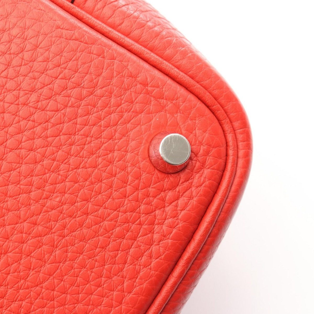 Hermes Handbag Picotin Lock PM Rouge Tomato Leather — view 7