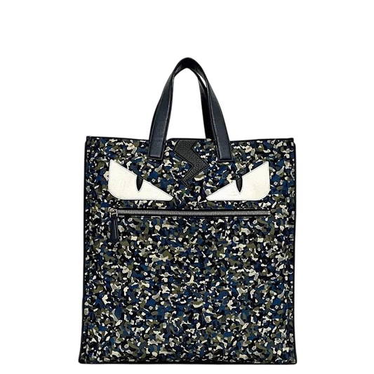 Fendi Tote Bag Navy 5WH 168 3355 Monster