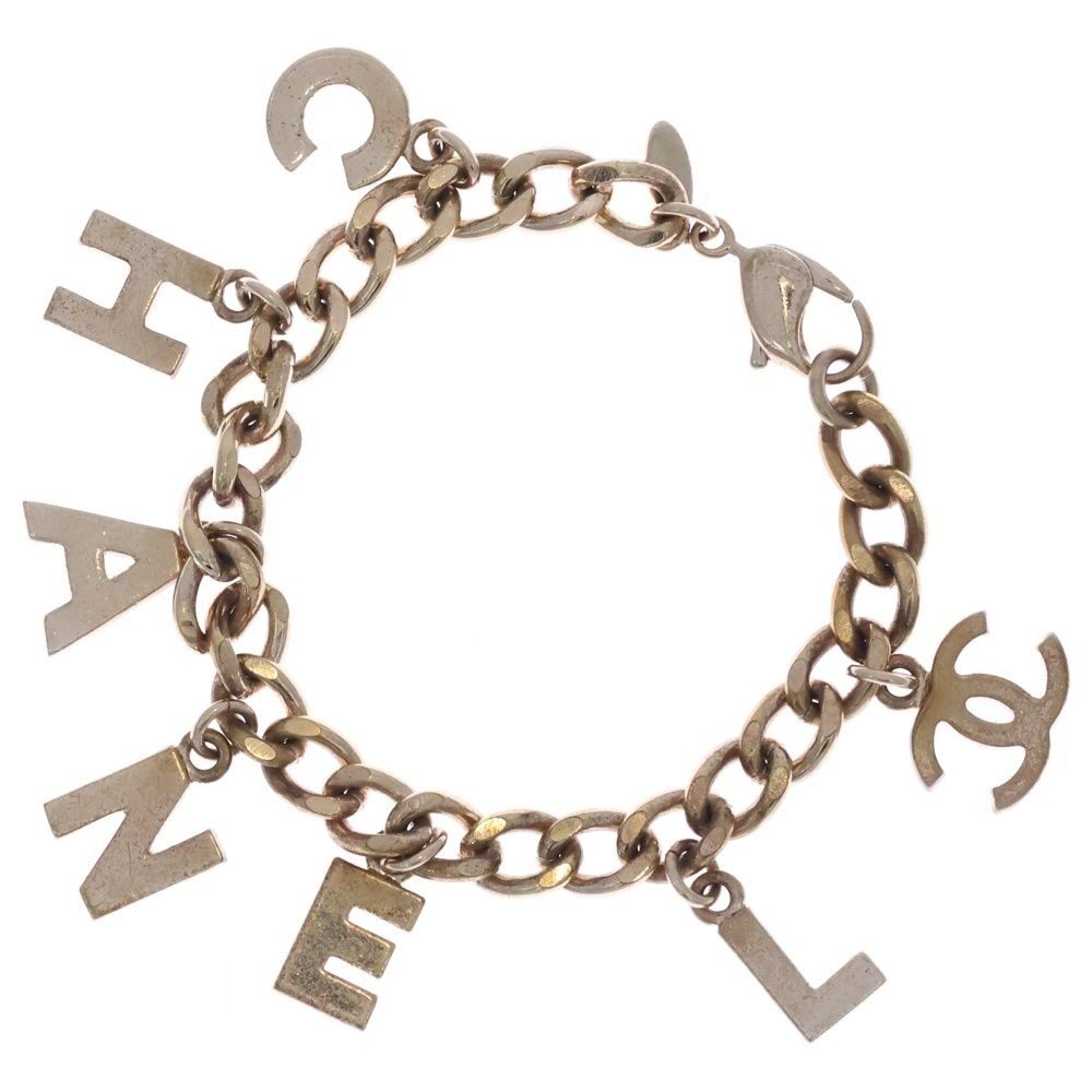Chanel Logo Bracelet Gold Chain