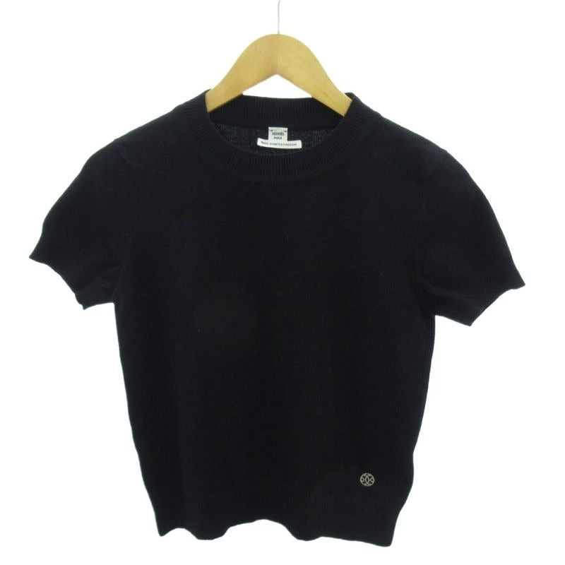 Hermes Cashmere Knit Sweater Short Length Sleeves England 38