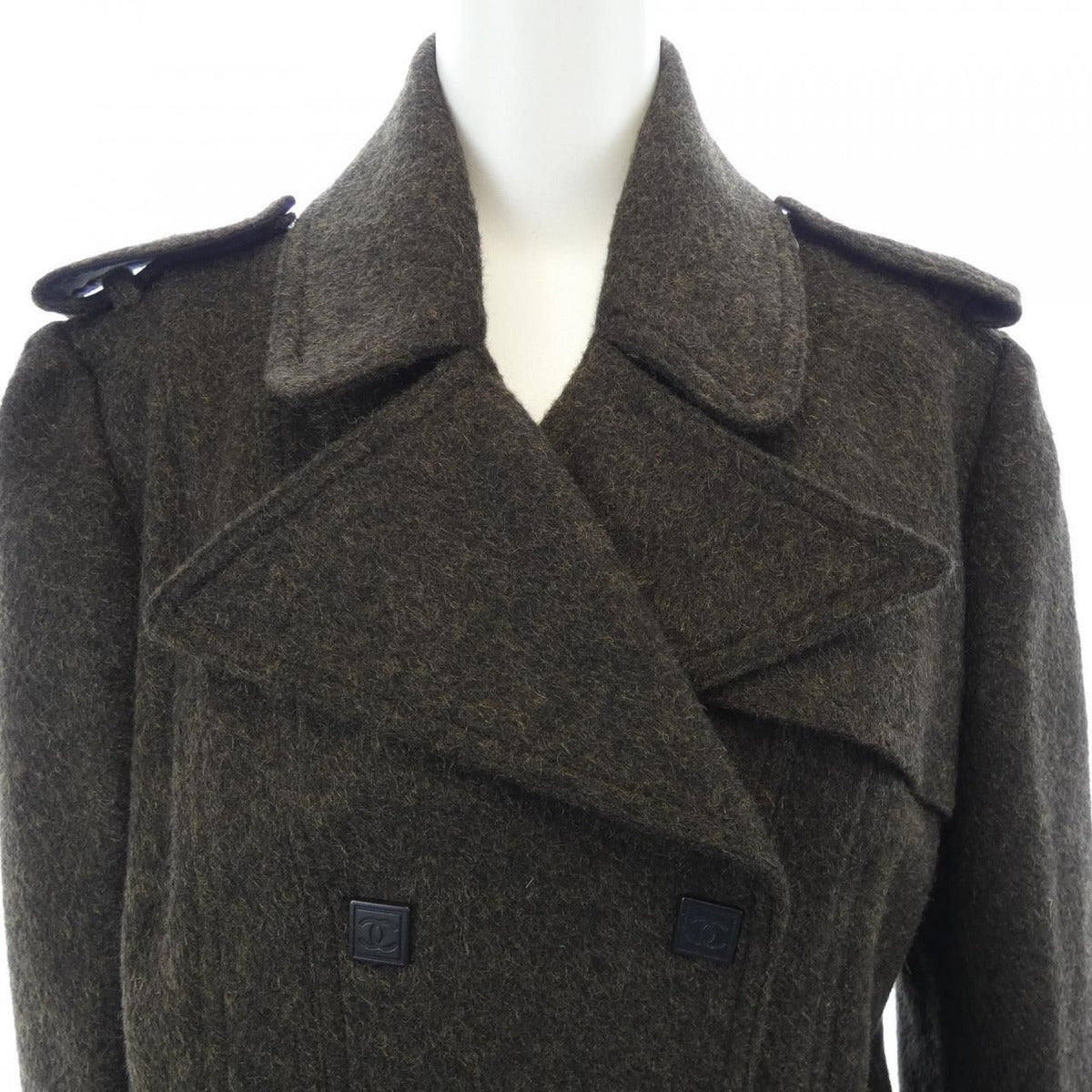 Chanel Vintage Coat Cashmere Brown — view 5