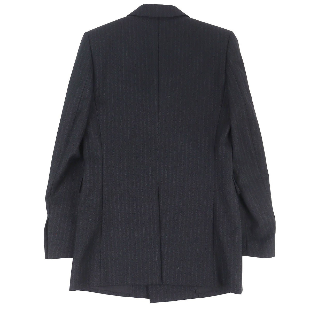 Saint Laurent Paris Wool Striped Pattern Logo Button Double Breasted Jacket — view 2