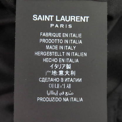 Saint Laurent Paris Wool Striped Pattern Logo Button Double Breasted Jacket — view 7