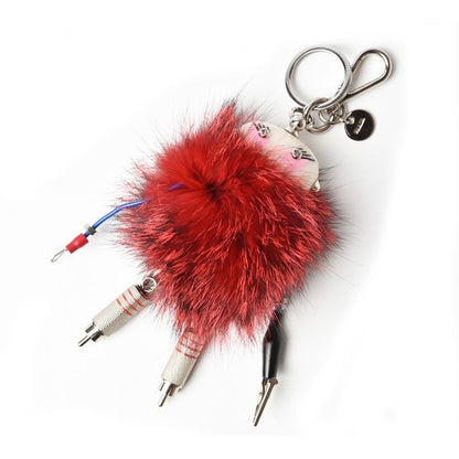 Prada Key Ring Holder Trick Robot Red Multi