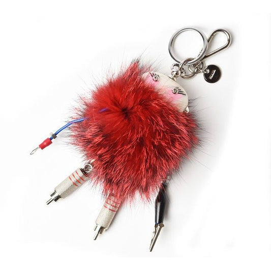 Prada Key Ring Holder Trick Robot Red Multi