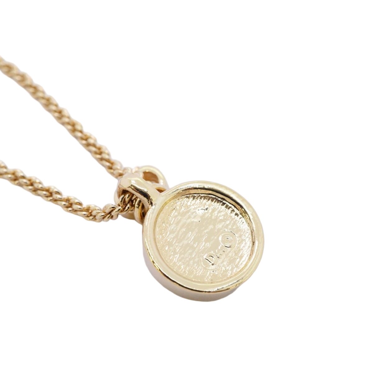 Dior Necklace CD Logo Gold Plated Rhinestone — view 2