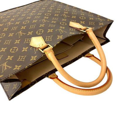 Louis Vuitton Sac Plat Monogram Leather Tote Business Brown — view 4