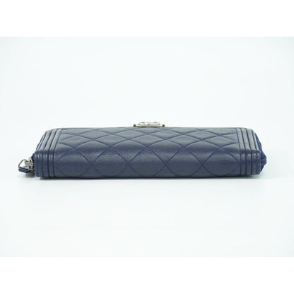 Chanel CC Logo Quilted Zip Around Wallet — view 3