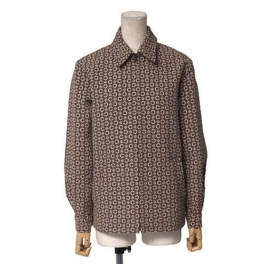 Celine Vintage C Macadam Jacket 36 Jacquard Zip Up Brown