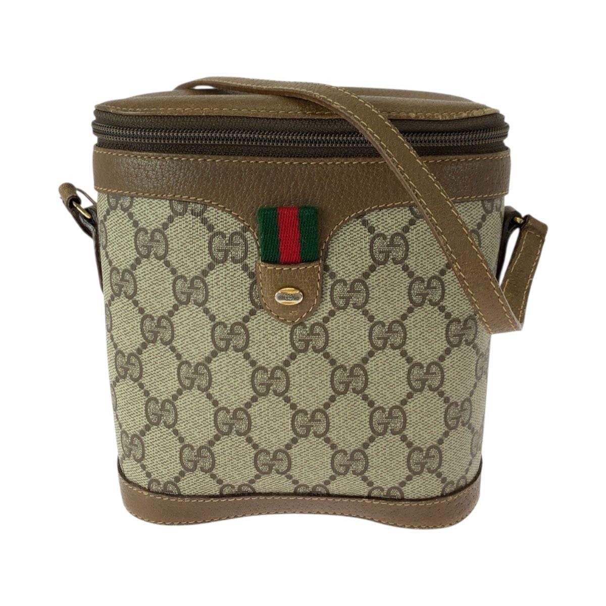 Gucci Vintage Sherry Line Beige GG Supreme Canvas 904 02 070 Shoulder Bag