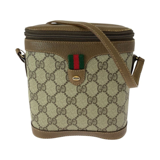 Gucci Vintage Sherry Line Beige GG Supreme Canvas 904 02 070 Shoulder Bag